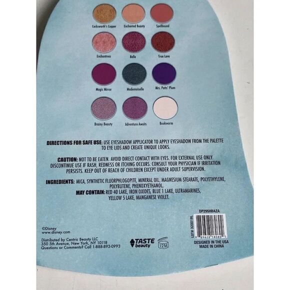 Taste Beauty Disney Princess Belle Beauty & Beast Eyeshadow Palette 12 Shades - Picture 5 of 7